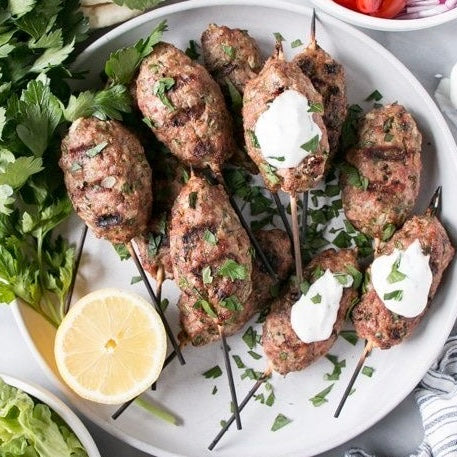 Turkey Kebab with Greek Salad and Couscous